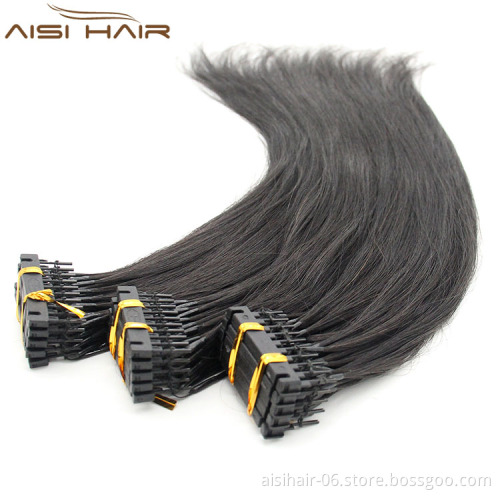 Aisi Hair 2018 New Arrival 6D Hair Extension Double Drawn Human Hair 6D Extensions Cuticle Aligned